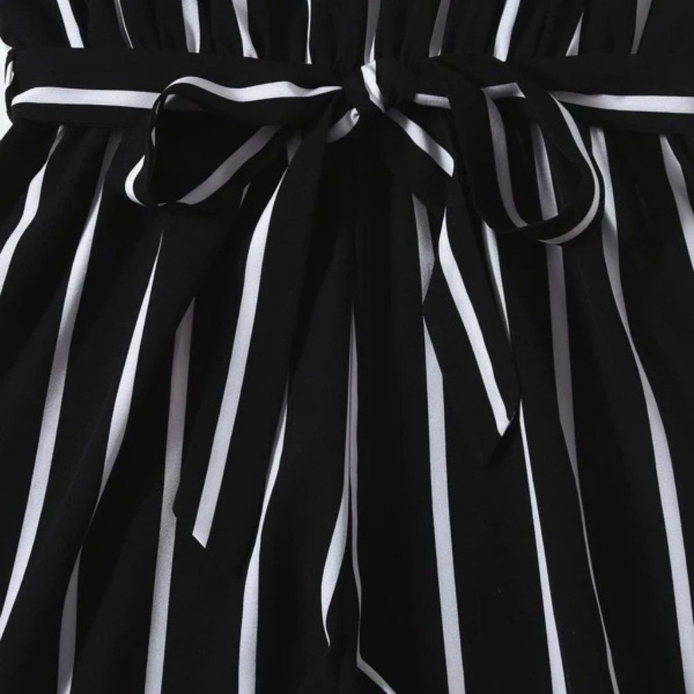 Black and White Striped Romper in S, M and L - Picture 3 of 3